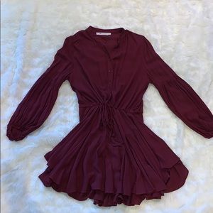 maroon dress